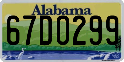 AL license plate 67DO299