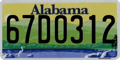 AL license plate 67DO312