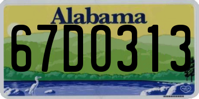 AL license plate 67DO313