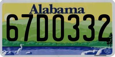 AL license plate 67DO332