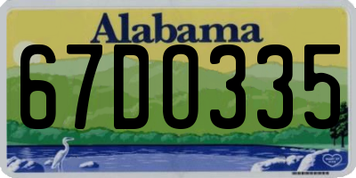 AL license plate 67DO335