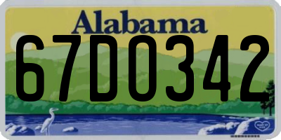 AL license plate 67DO342