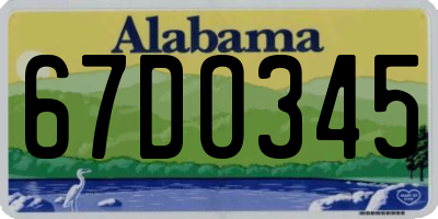 AL license plate 67DO345