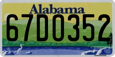 AL license plate 67DO352