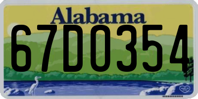 AL license plate 67DO354