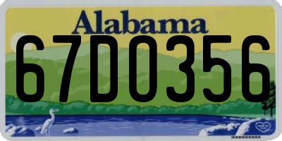 AL license plate 67DO356