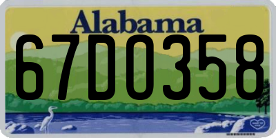 AL license plate 67DO358