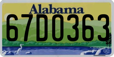 AL license plate 67DO363