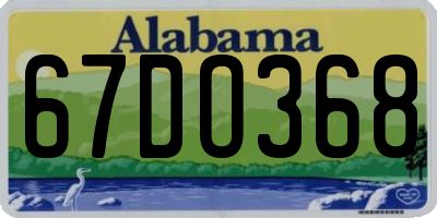 AL license plate 67DO368