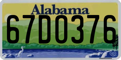 AL license plate 67DO376