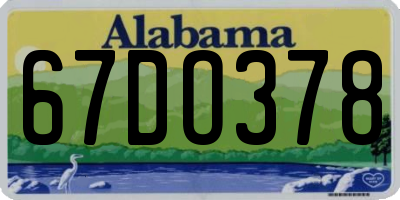 AL license plate 67DO378