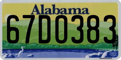 AL license plate 67DO383