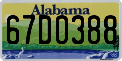 AL license plate 67DO388