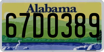 AL license plate 67DO389