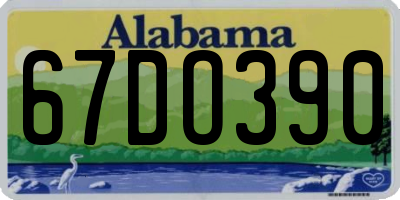 AL license plate 67DO390