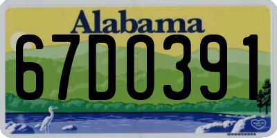 AL license plate 67DO391