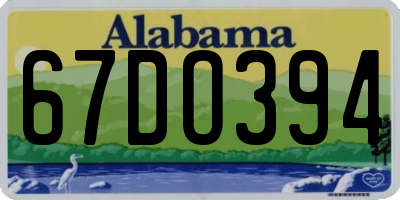 AL license plate 67DO394
