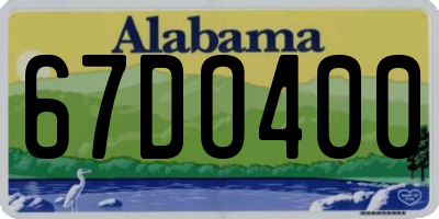 AL license plate 67DO400