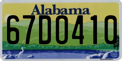 AL license plate 67DO410
