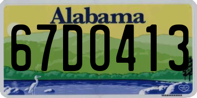 AL license plate 67DO413