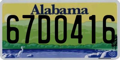AL license plate 67DO416