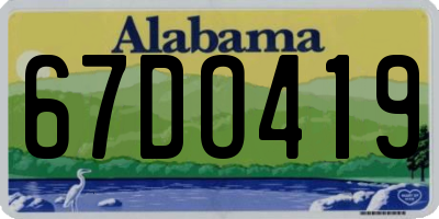 AL license plate 67DO419