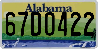 AL license plate 67DO422