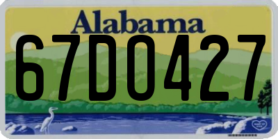 AL license plate 67DO427