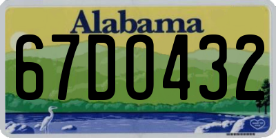 AL license plate 67DO432