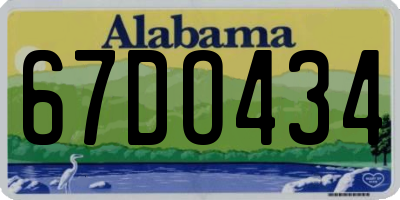 AL license plate 67DO434