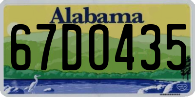 AL license plate 67DO435