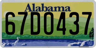 AL license plate 67DO437