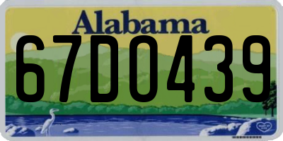 AL license plate 67DO439