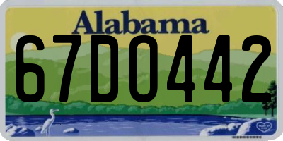AL license plate 67DO442
