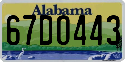 AL license plate 67DO443