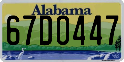 AL license plate 67DO447