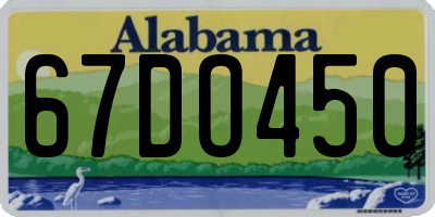 AL license plate 67DO450