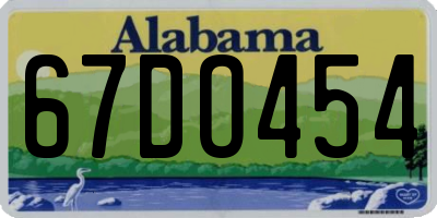 AL license plate 67DO454