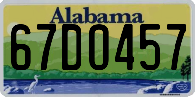AL license plate 67DO457