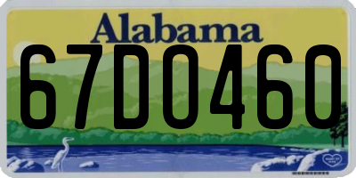 AL license plate 67DO460