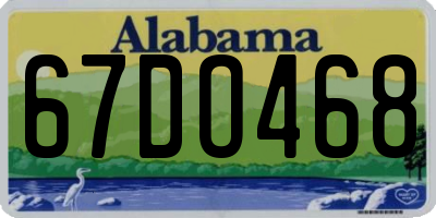 AL license plate 67DO468