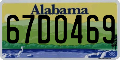 AL license plate 67DO469