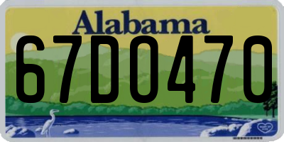 AL license plate 67DO470
