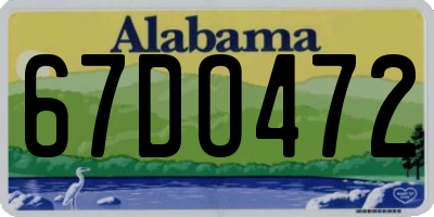 AL license plate 67DO472