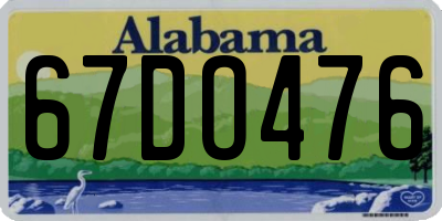 AL license plate 67DO476