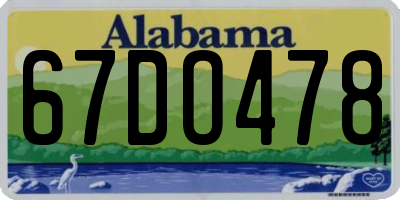 AL license plate 67DO478
