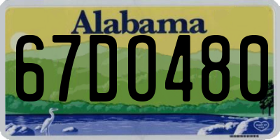 AL license plate 67DO480