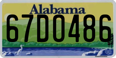 AL license plate 67DO486