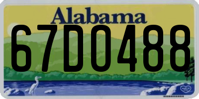 AL license plate 67DO488