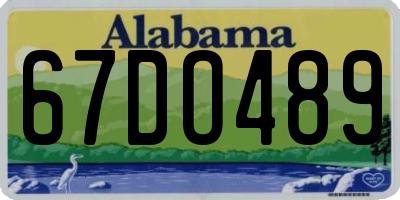 AL license plate 67DO489